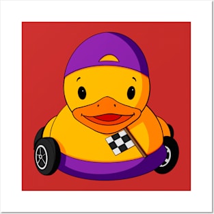 Car Racing Rubber Duck Posters and Art